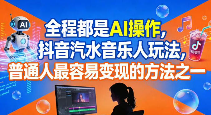 全程都是AI操作,抖音汽水音乐人玩法,普通人最容易变现的方法之一-腾渊科技论坛