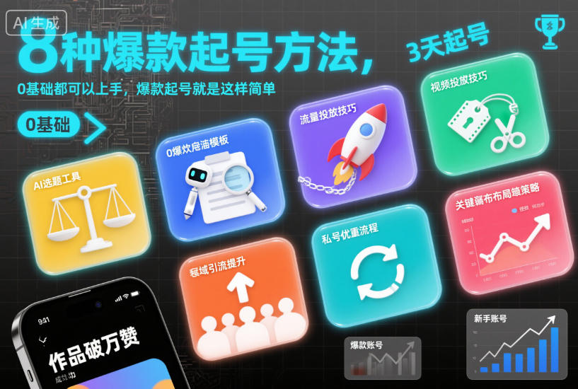 8种爆款起号方法，0基础都可以上手，爆款起号就是这样简单-腾渊科技论坛