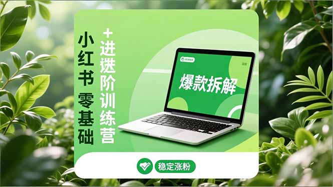 小红书零基础+高阶训练营:安全养号、爆款拆解、长效运营,实现稳定涨粉与变现-腾渊科技论坛