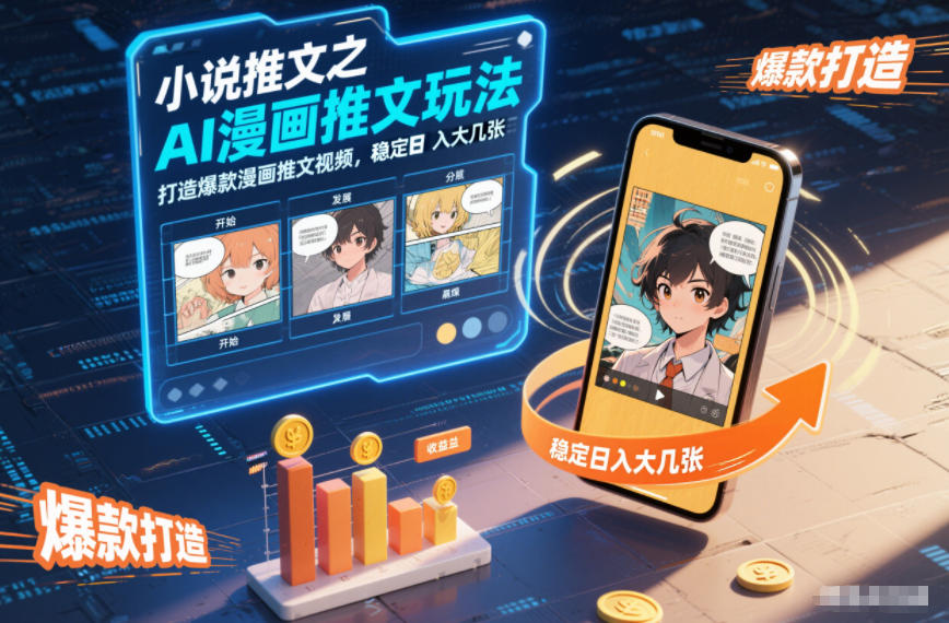 小说推文之AI漫画推文玩法，打造爆款漫画推文视频，稳定日入大几张-腾渊科技论坛