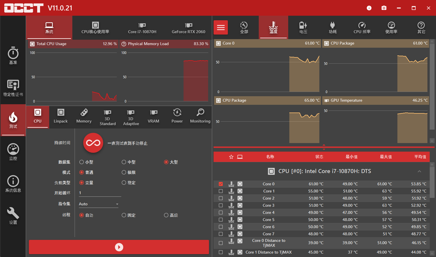 电源检测工具OCCT v12.1.12.99绿色版-腾渊科技论坛