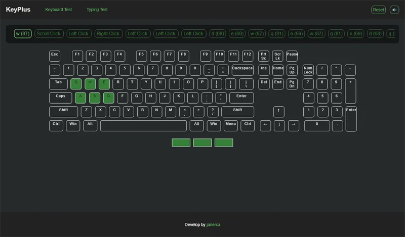 HTML键盘鼠标按键检测测试工具网页源码-腾渊科技论坛
