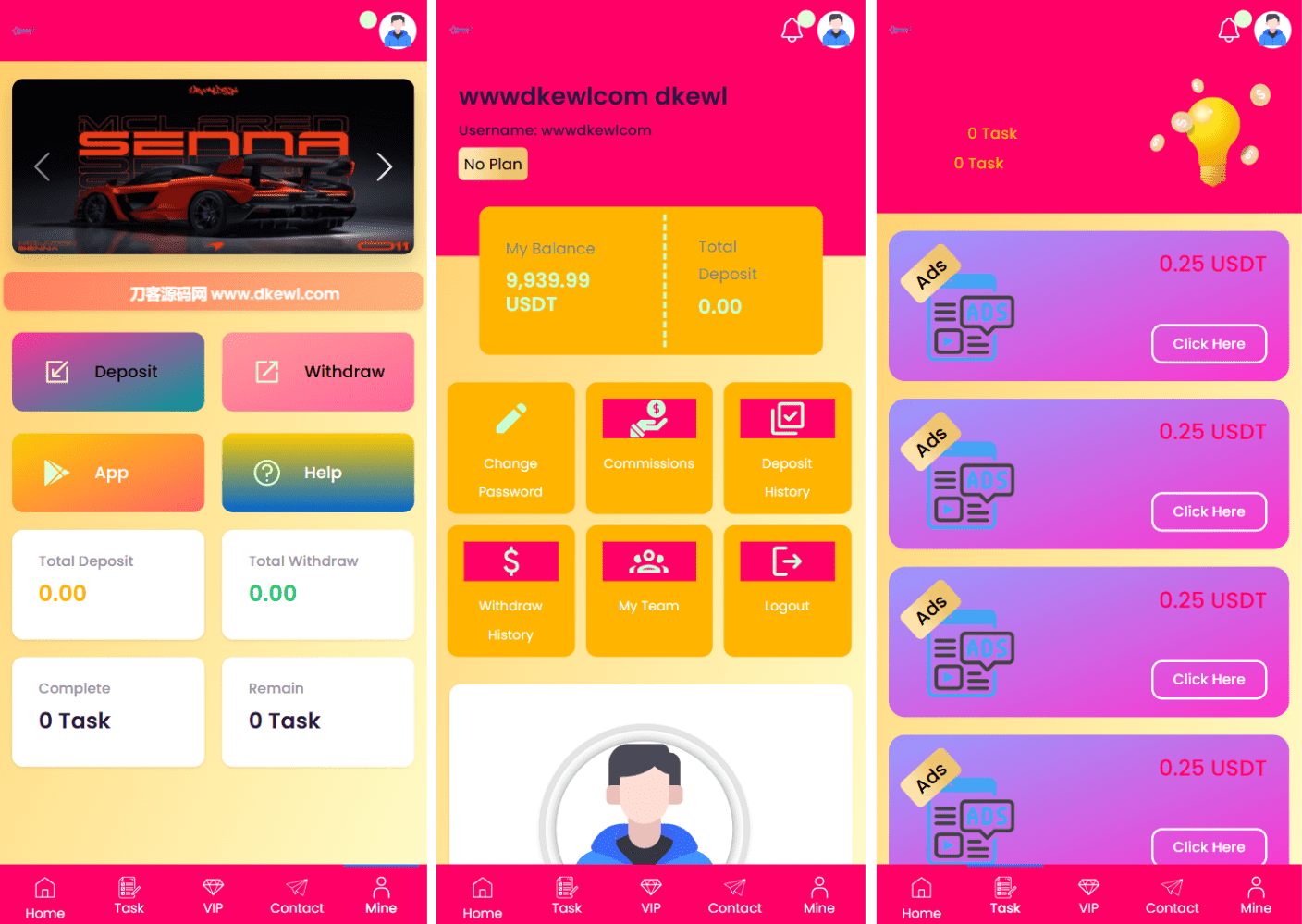 SENNA海外广告奖励投资理财源码/附详细教程-腾渊科技论坛